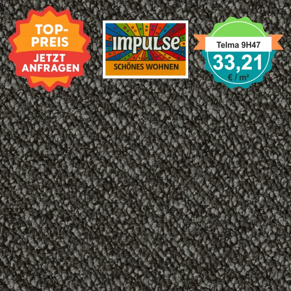 Quadratisches Bild vom Vorwerk Telma Teppichboden in schiefer